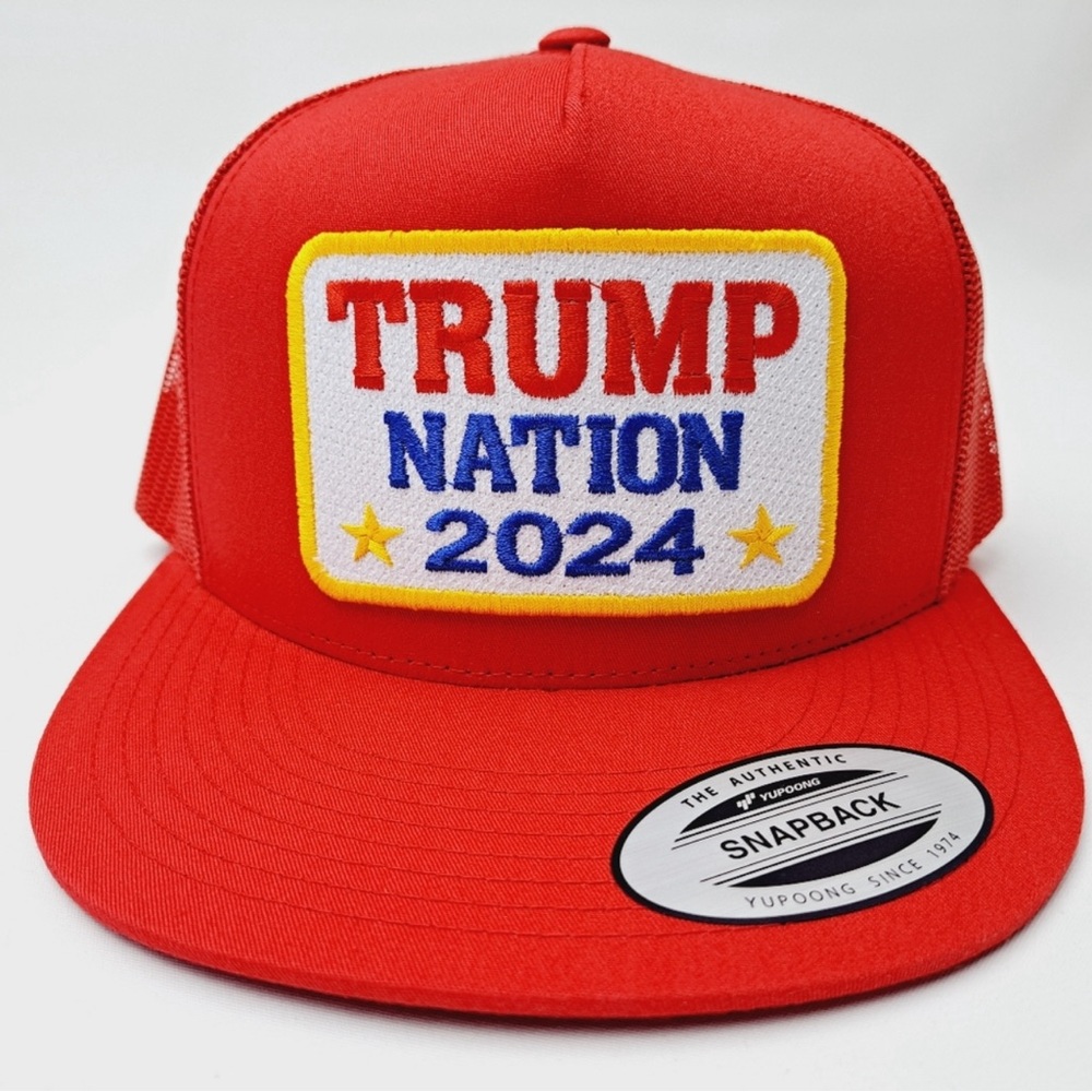 Trump nation 2024 red on red SnapBack patch